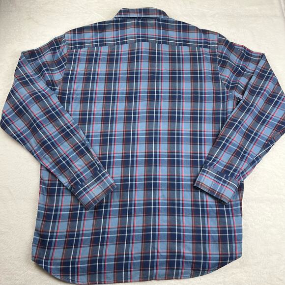 Untuckit Men’s XL slim Fit Blue Plaid button down shirt - Picture 2 of 5